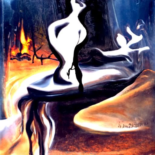 She danced within the wooded glen, her feet a blur as her st...