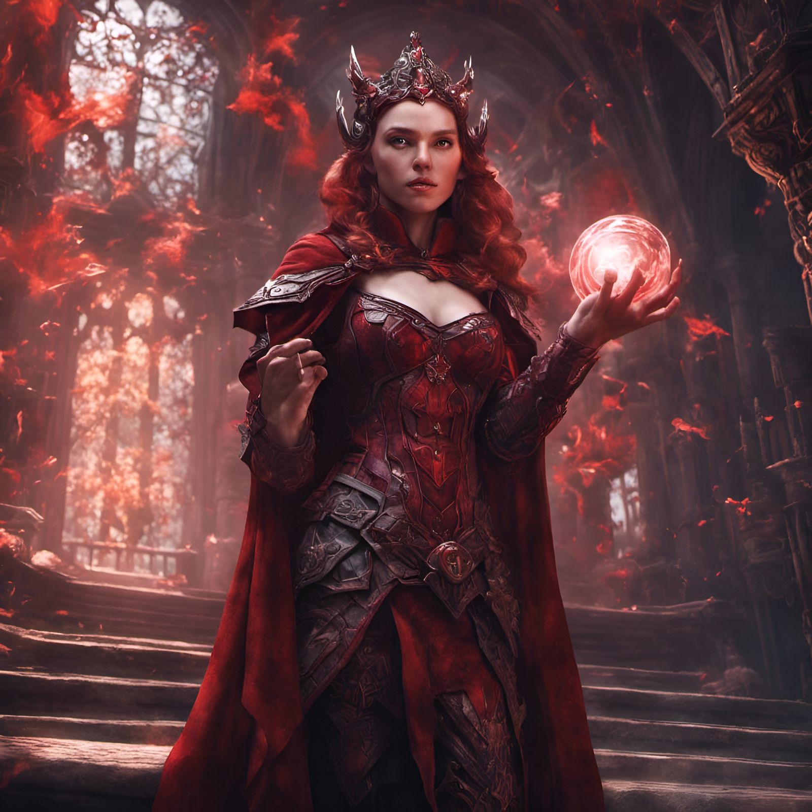 mystical queen scarlet witch - AI Generated Artwork - NightCafe Creator