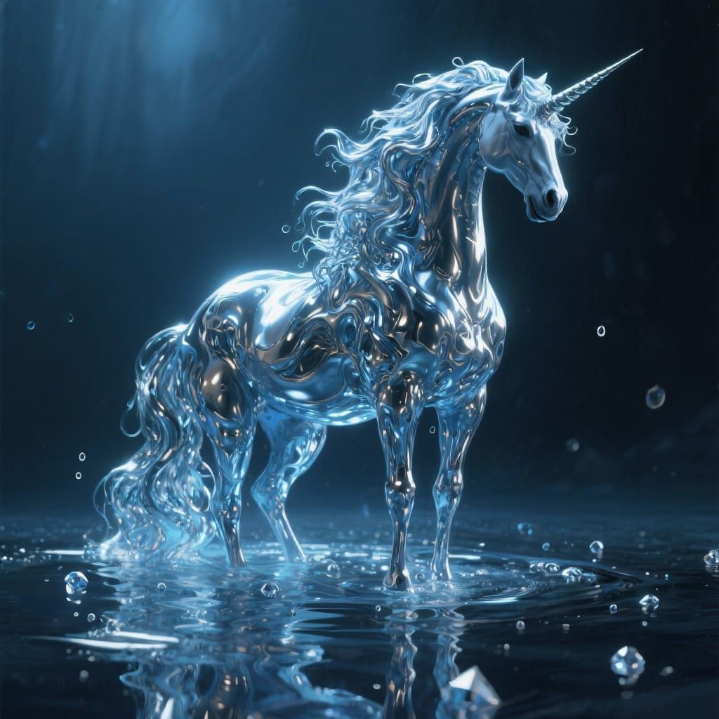 Quicksilver Unicorn  by @Mina
