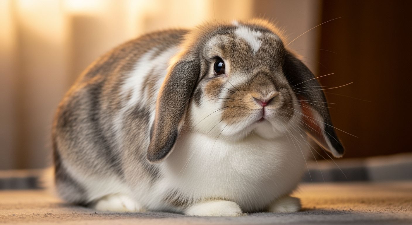 Create a highly accurate and realistic image of an American Fuzzy Lop rabbit, ensuring to focus on its unique features. The rabbit should ha...