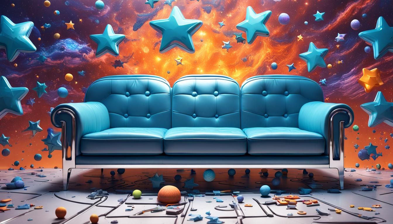 Star Couch 586 (yes another one) AI Generated Artwork NightCafe