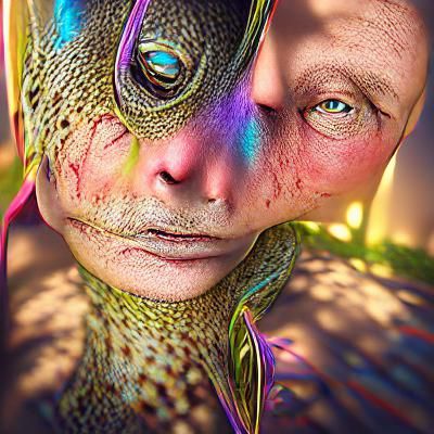 Lizard overlord snakeman portrait Big eyes 8K 3D 8k resoluti...