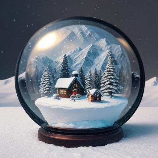 in a snow globe, in a snowglobe in a snowglobe a world of li...