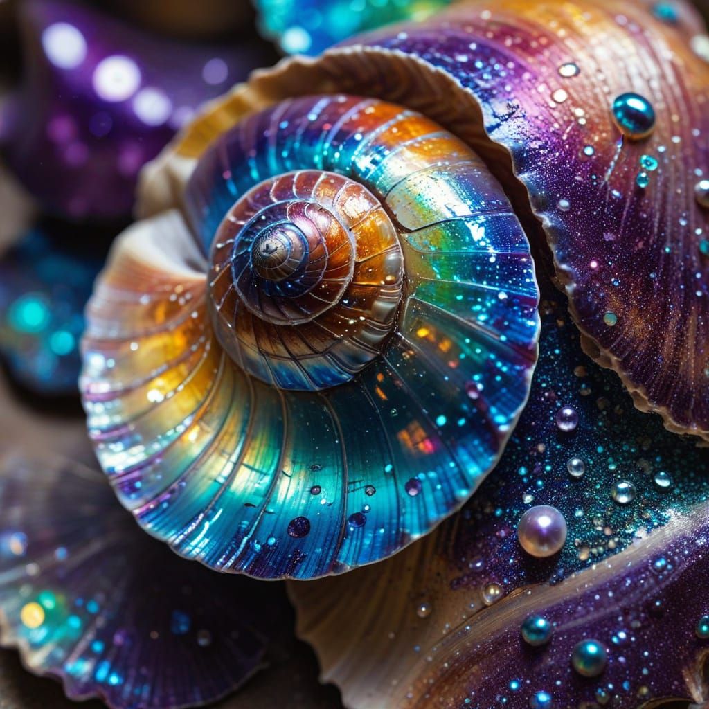 iridescent seashell  by @Fae