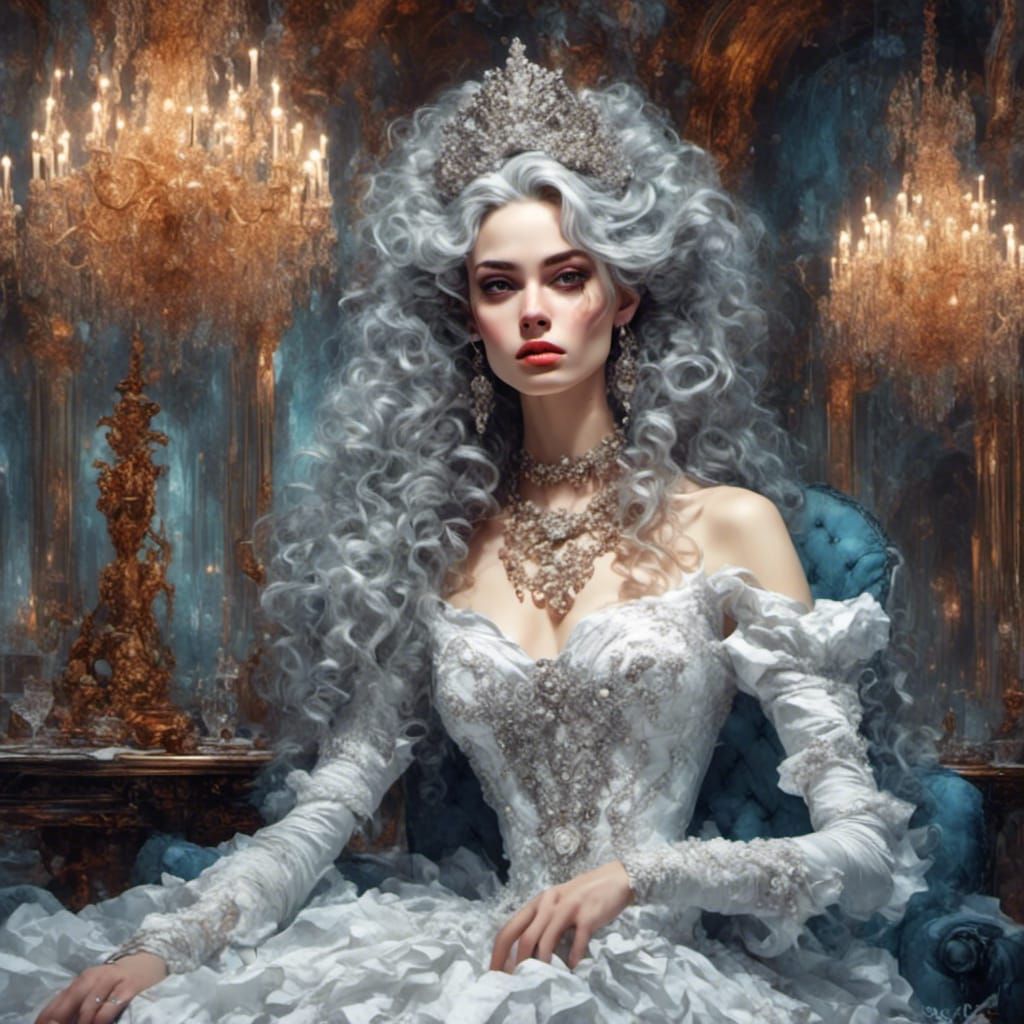 Torture Image with Ornaments as a Fantastic Portrait