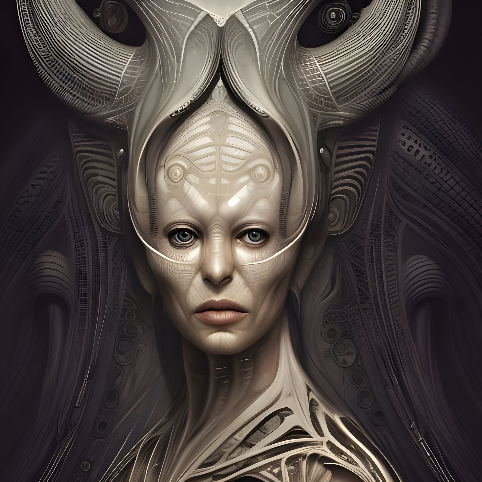 Alien Gothic Queen Lux Emperthor - AI Generated Artwork - NightCafe Creator