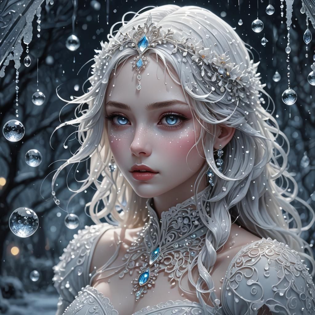 WHITE FANTASY GIRL 2 - AI Generated Artwork - NightCafe Creator