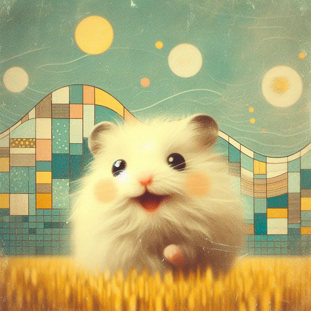 Whimsi hamster, very fluffy 🐹🤭