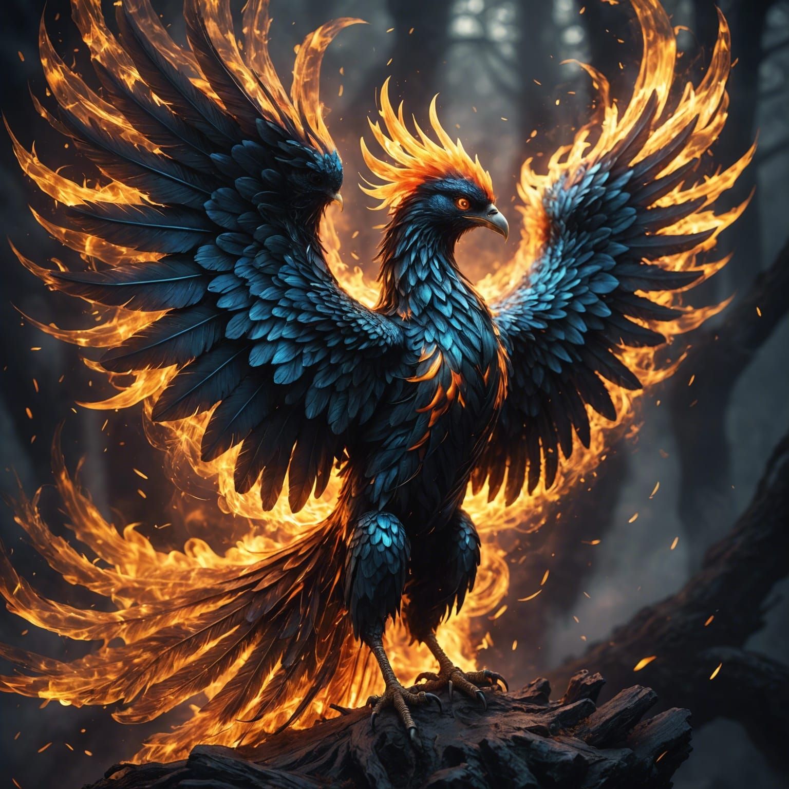 Wings of fire - AI Generated Artwork - NightCafe Creator