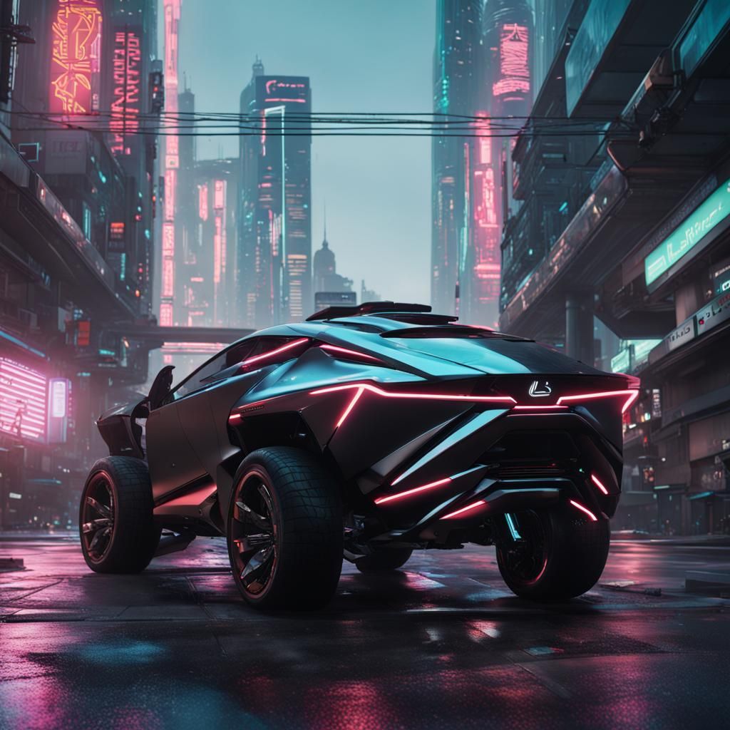 Cyberpunk Lexus SUV AI Generated Artwork NightCafe Creator