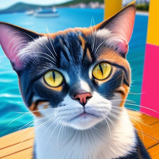 חתול בצילום לי יד הים