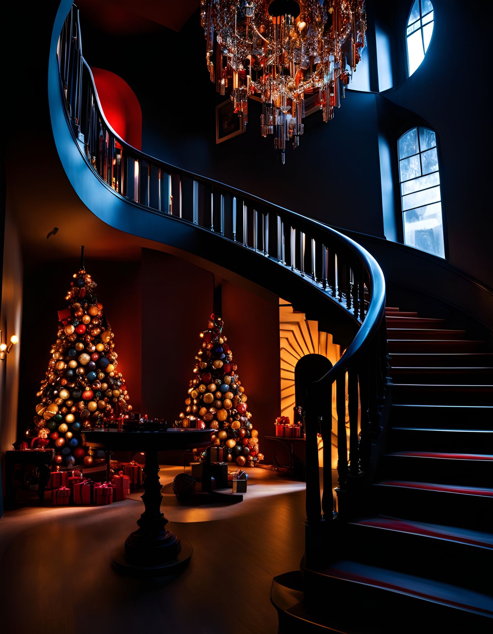 Spooky Christmas, Stairs, Towers, Nooks, Maximalism by Tim B...