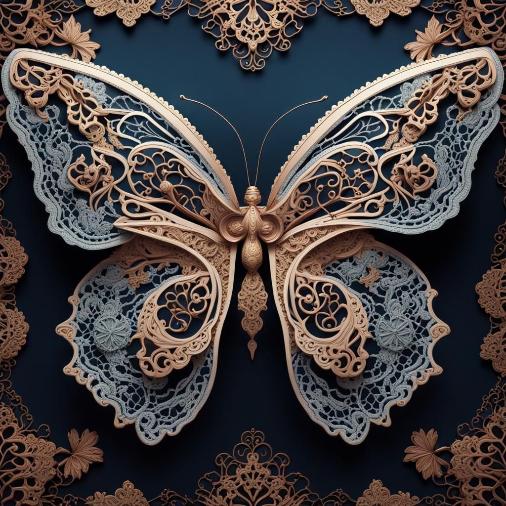 Lace Winged Butterfly  by @Laen Drawoh