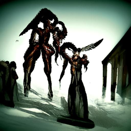 Satan's embrace concept art horror