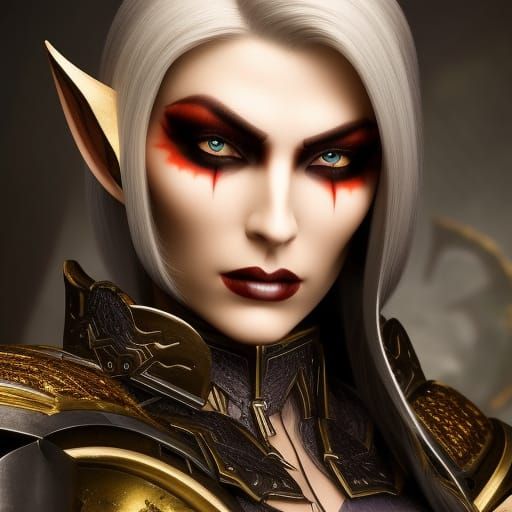 Elven female death knight - AI Generated Artwork - NightCafe Creator