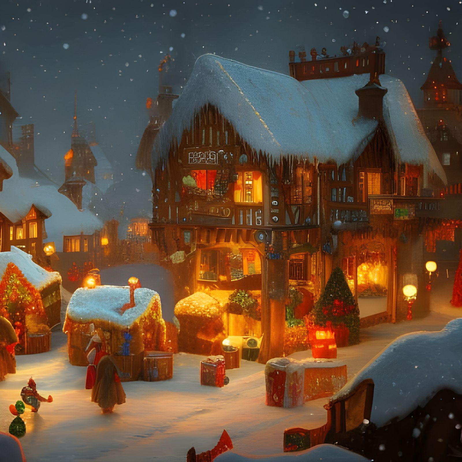Gingerbread village  by @Bubblegum Snail