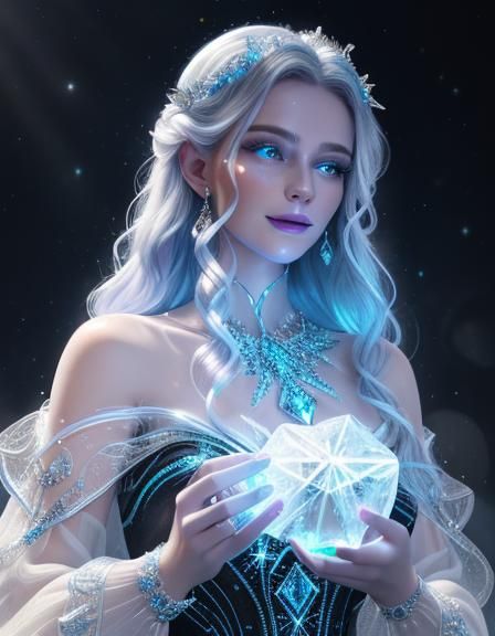 Ice Crystal Magic 1 - AI Generated Artwork - NightCafe Creator