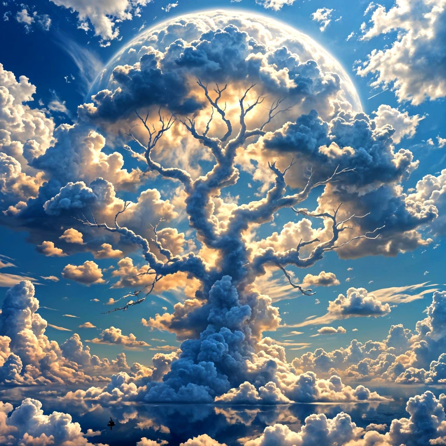 The cloud world with its cloud tree  by @IAD_88