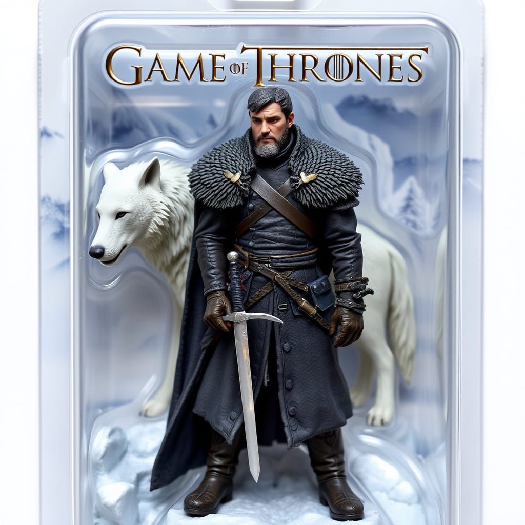 Jon Snow and Direwolf   by @Amethystmoonsong