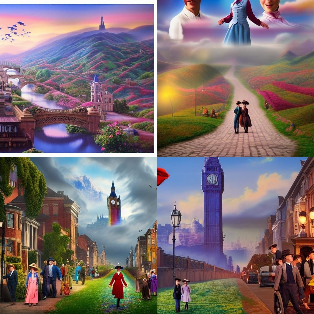 Supercalifragilisticexpialidocious detailed matte painting