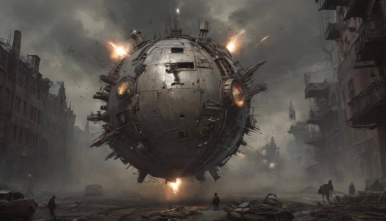 sphere shaped "rat rod" spacecraft