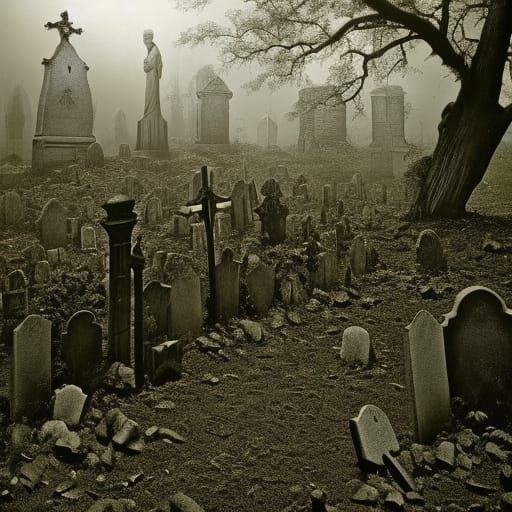 Creepy Haunted Graveyard