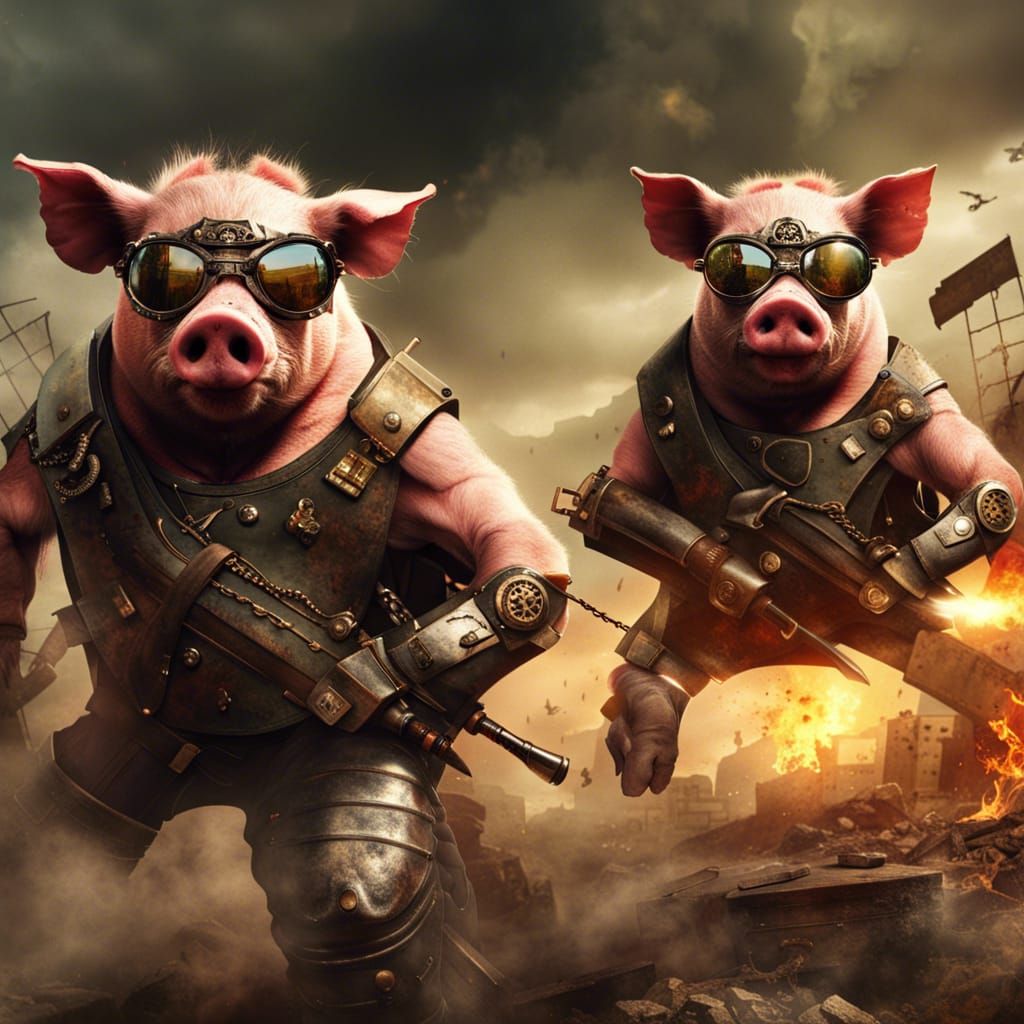 Warpigs! - AI Generated Artwork - NightCafe Creator