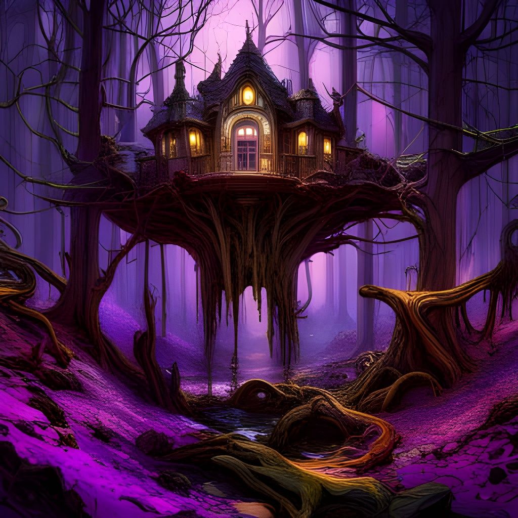 Just a normal house in the woods - AI Generated Artwork - NightCafe Creator