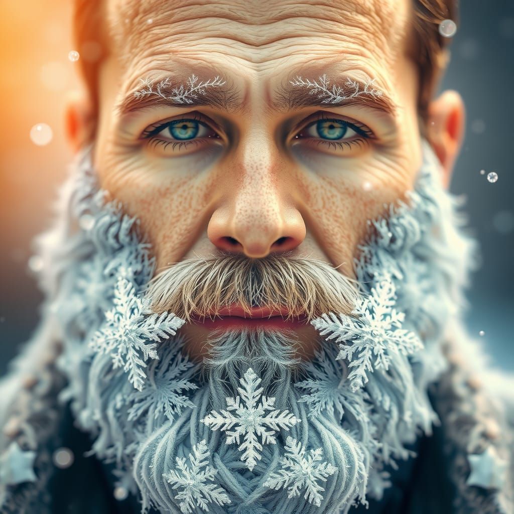 Winter beard  by @Flamingo_Bee