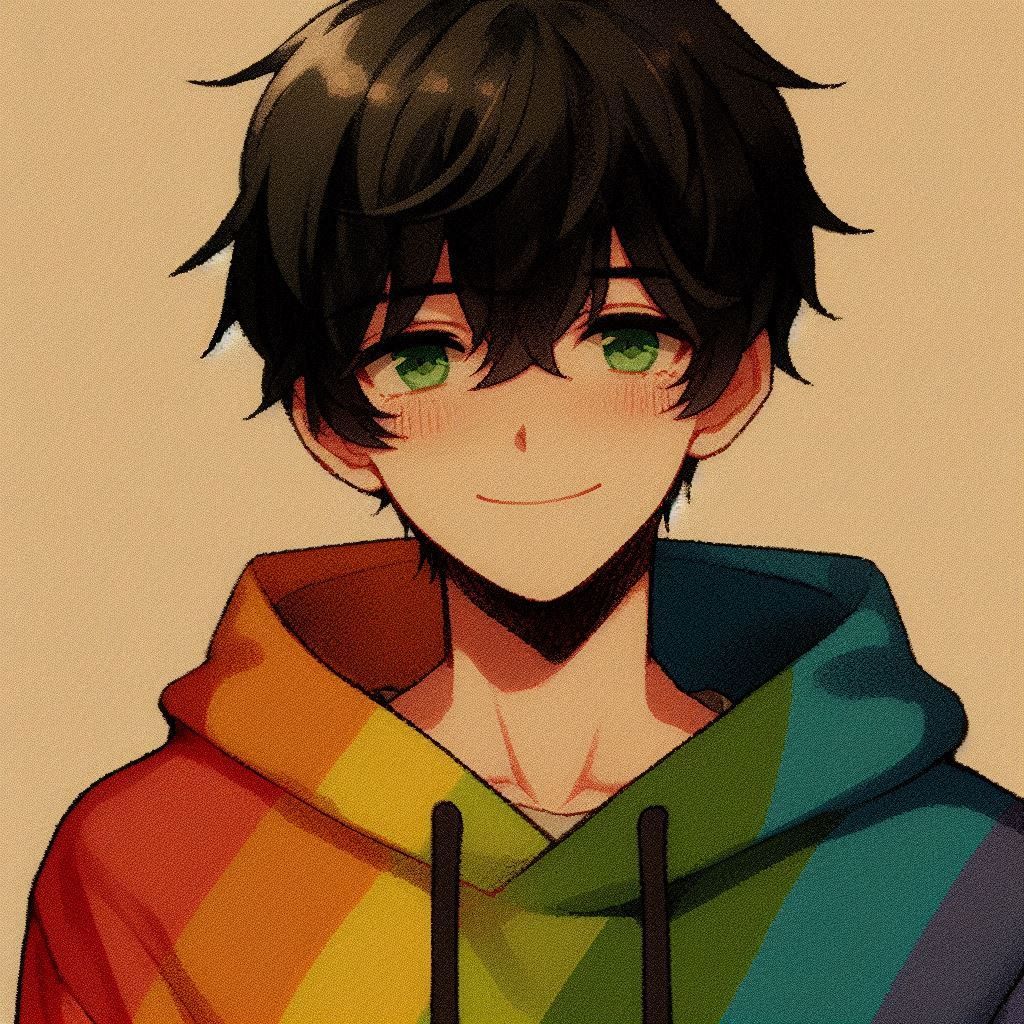 portrait of haruki (gouache on old paper)