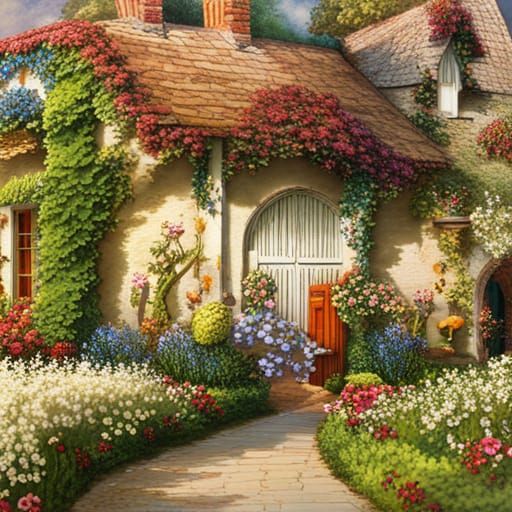 English Country Cottage - AI Generated Artwork - NightCafe Creator