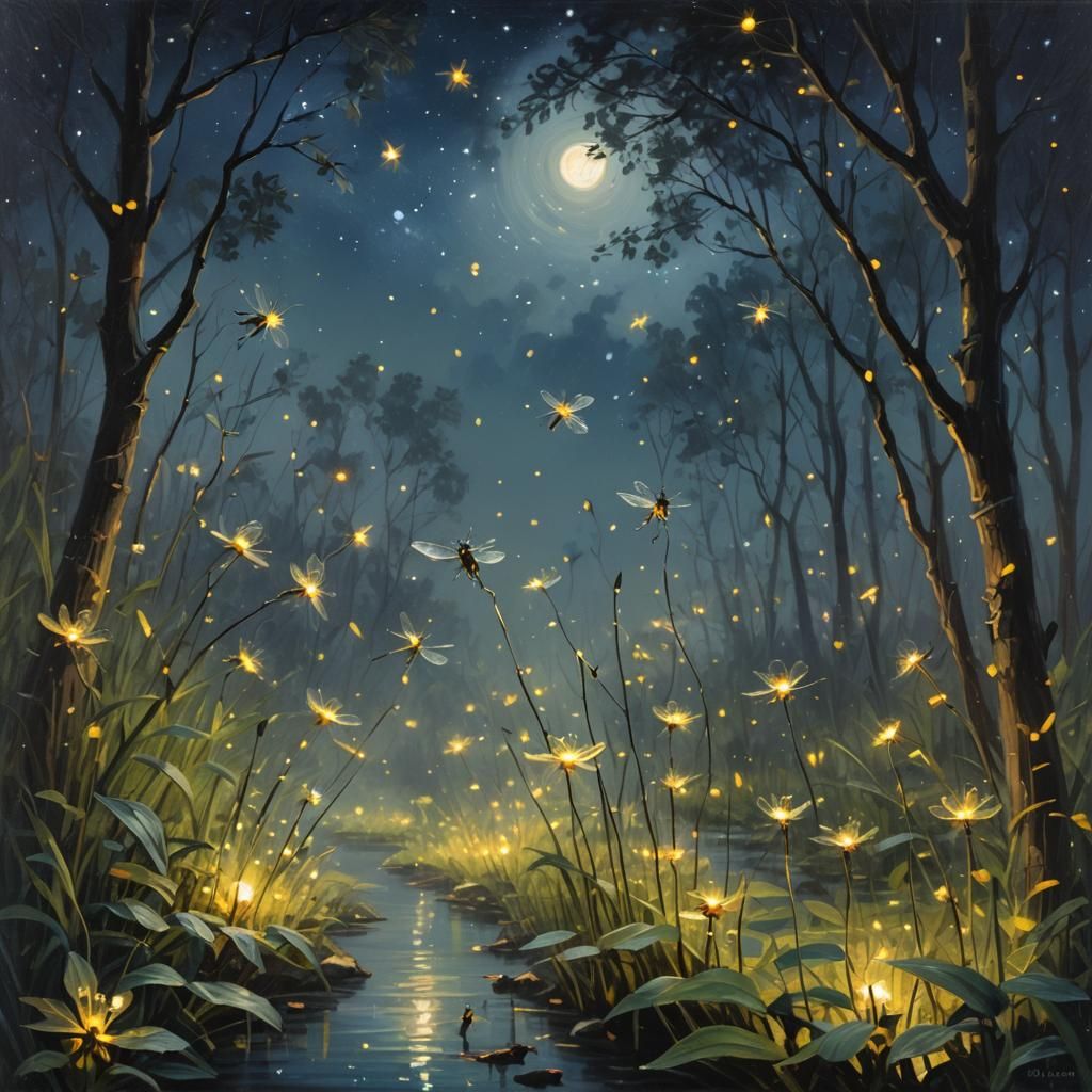 Fireflies by Moonlight  by @Seivitae