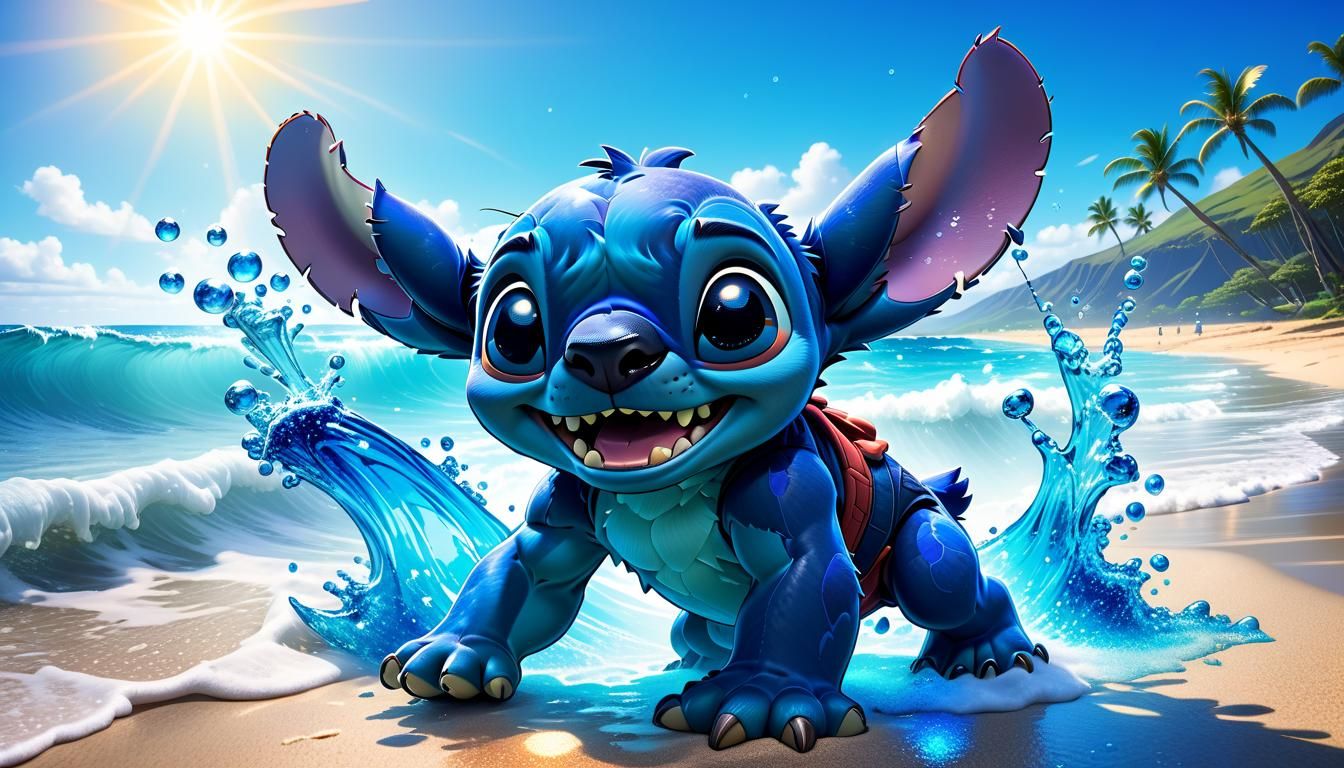Stitch on the Beach