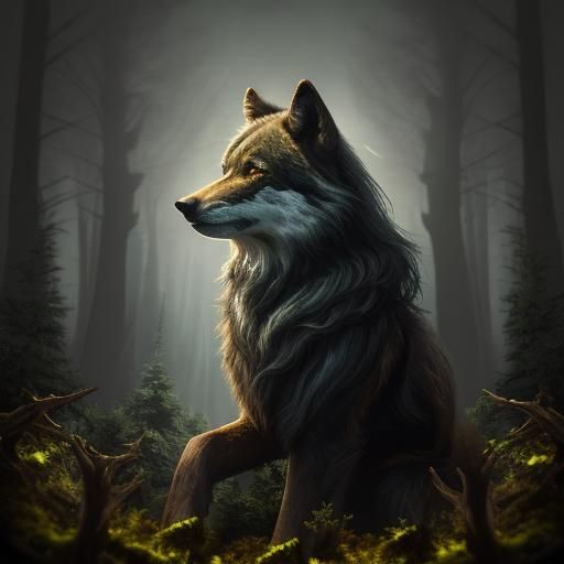 There's a wolf! - AI Generated Artwork - NightCafe Creator