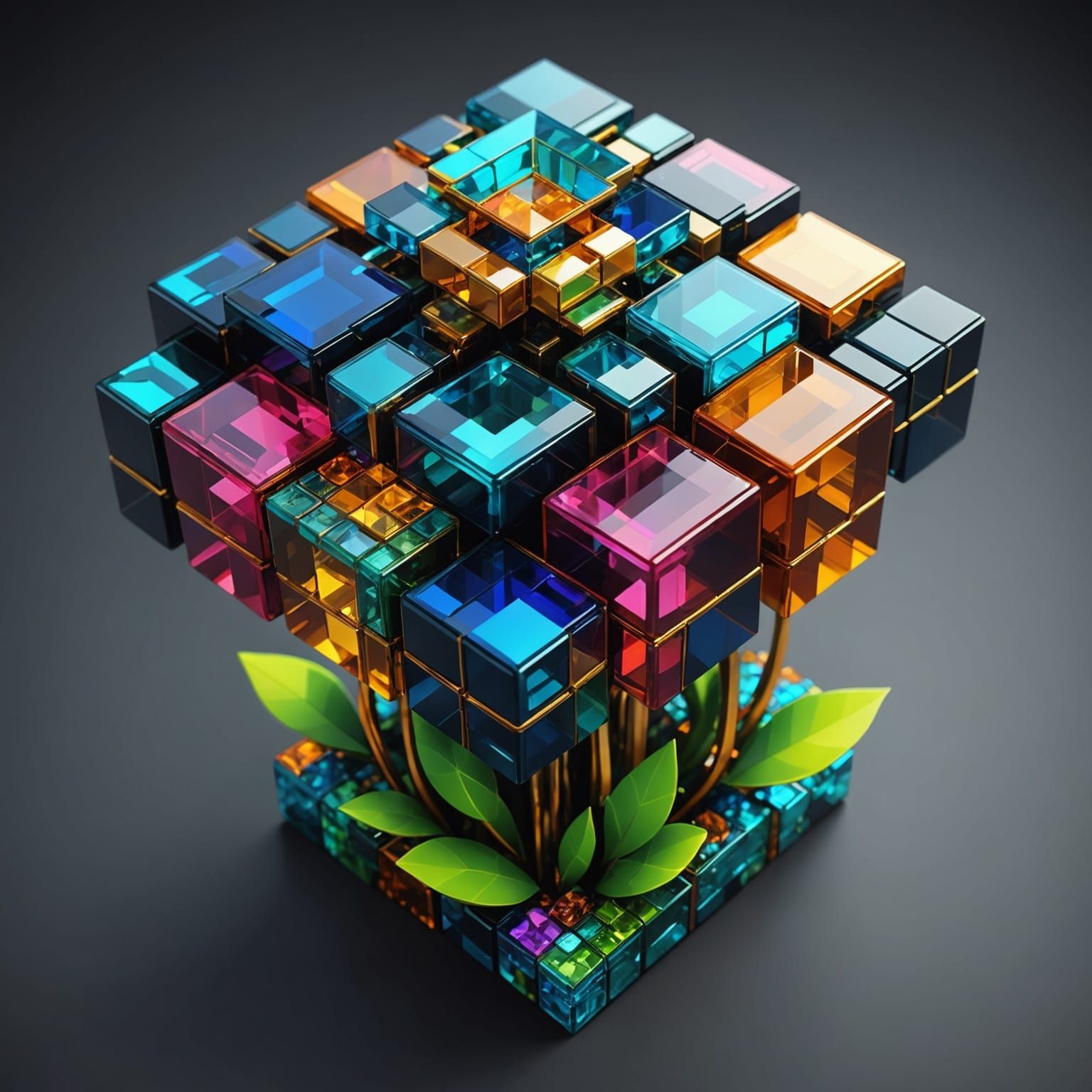 Square flower  by @HecateWayne