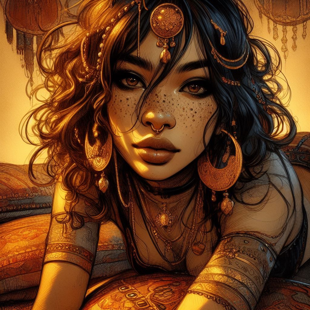 Golden Light and Bohemian Pillows