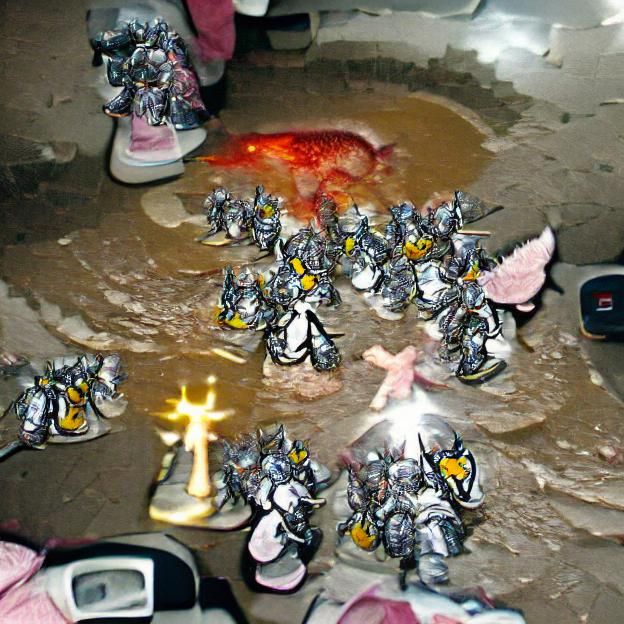 One heavenly knight against an army of demons spawning from ...