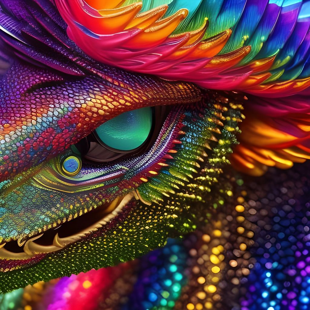 Rainbow dragon Mach IV  by @Windoula
