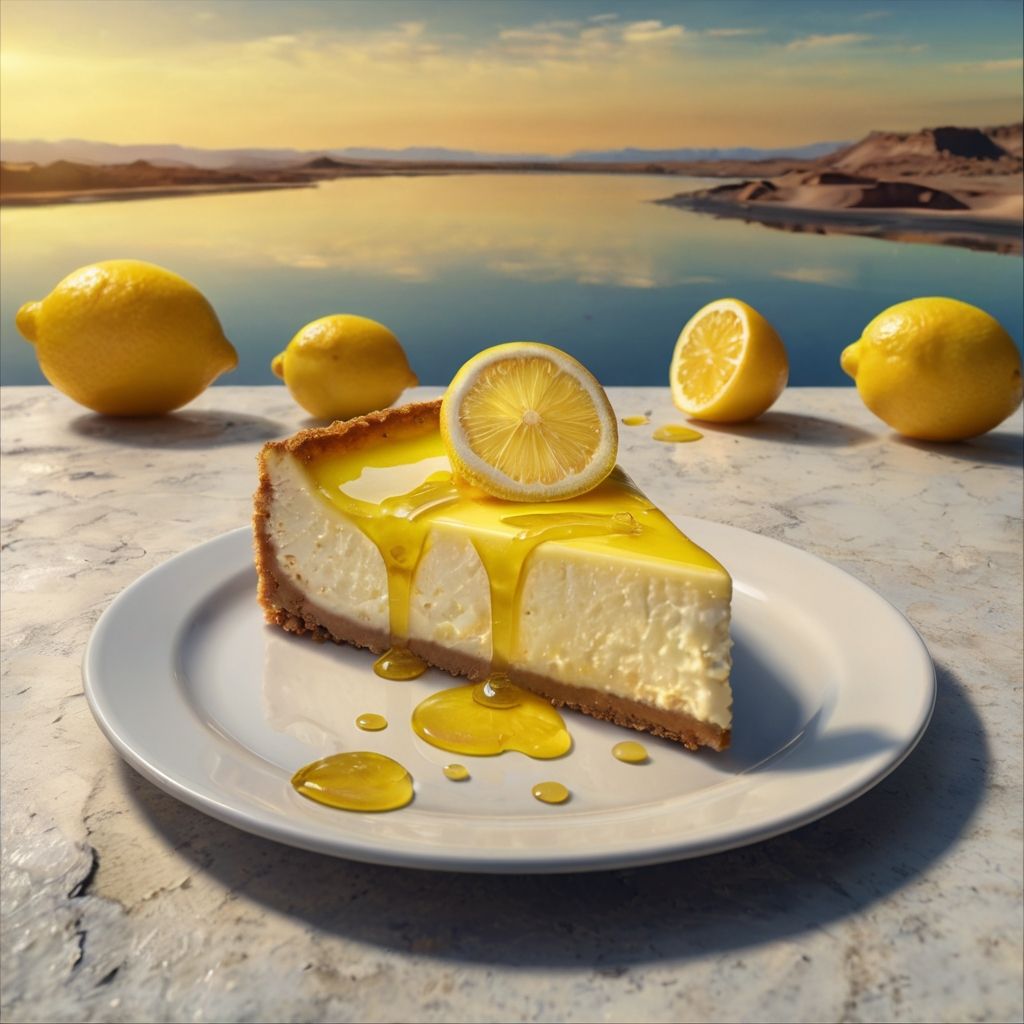 LEMON CHEESECAKE .