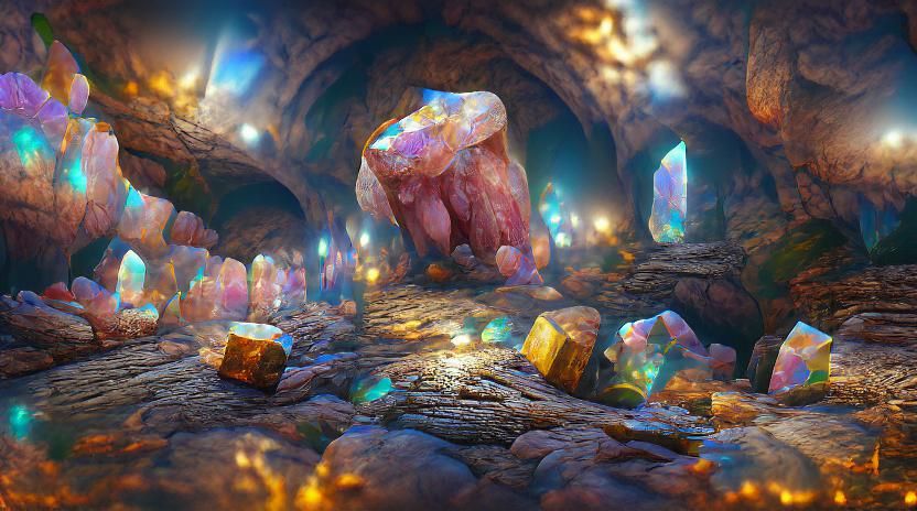 Crystal Cave - AI Generated Artwork - NightCafe Creator