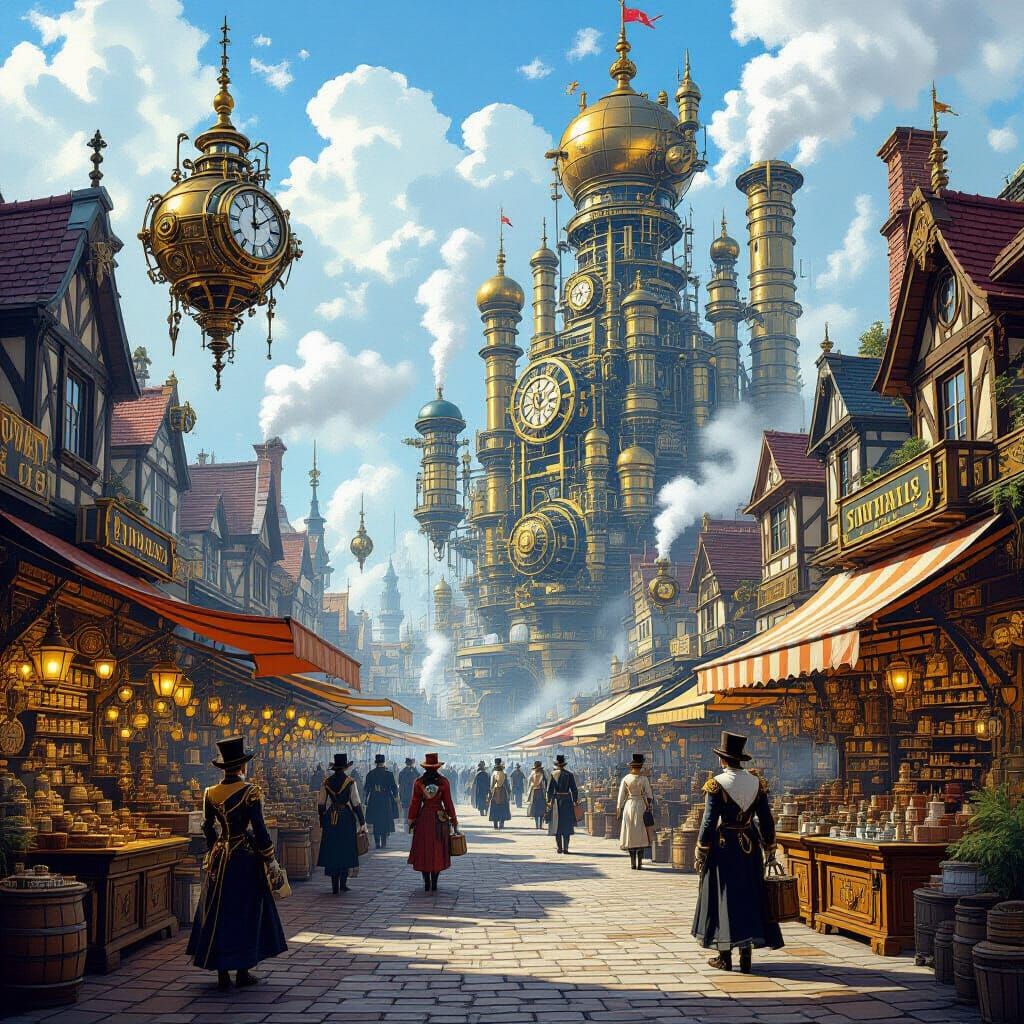 Steampunk marketplace