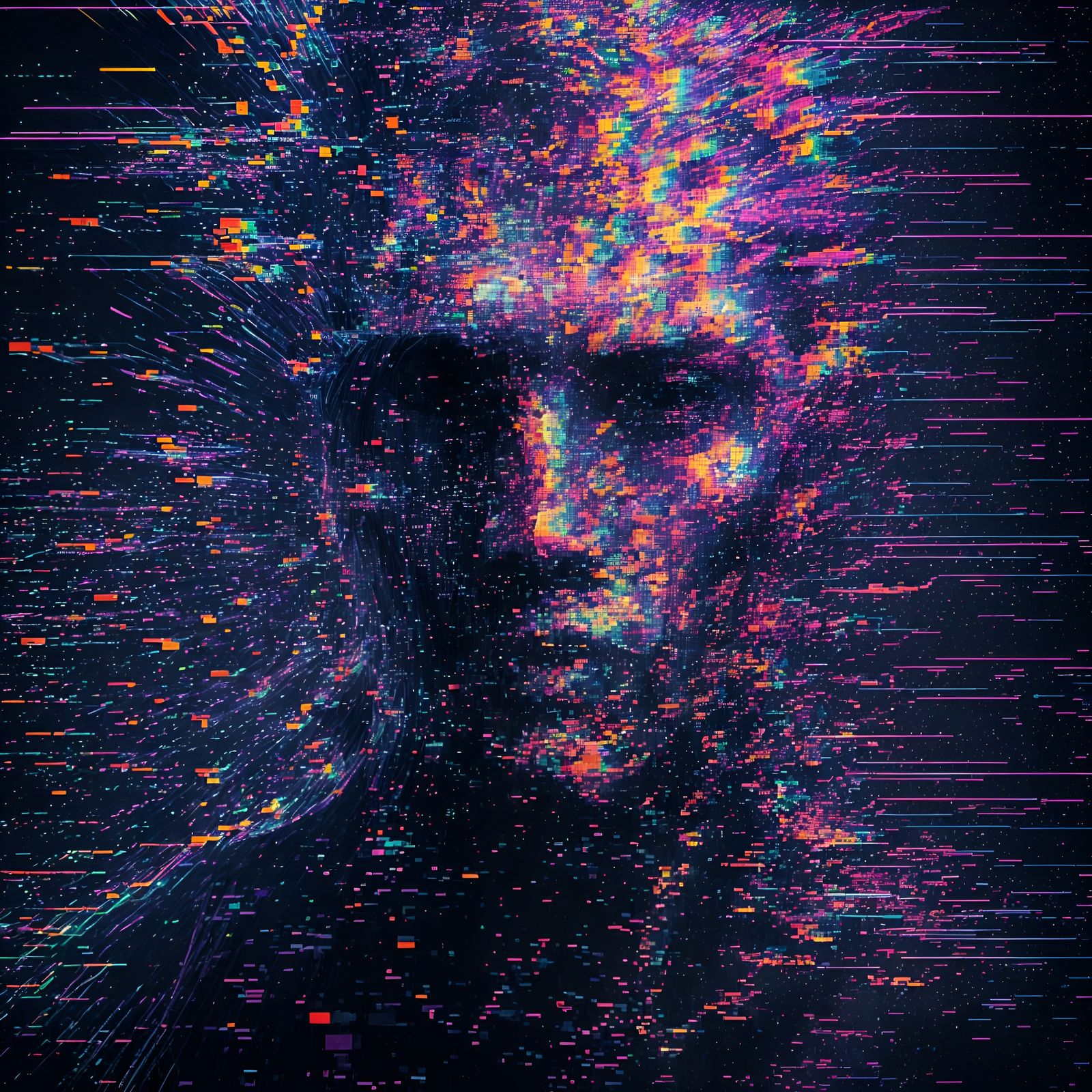 Capturing the fragmented beauty of a digital soul.  by @Narwhal 