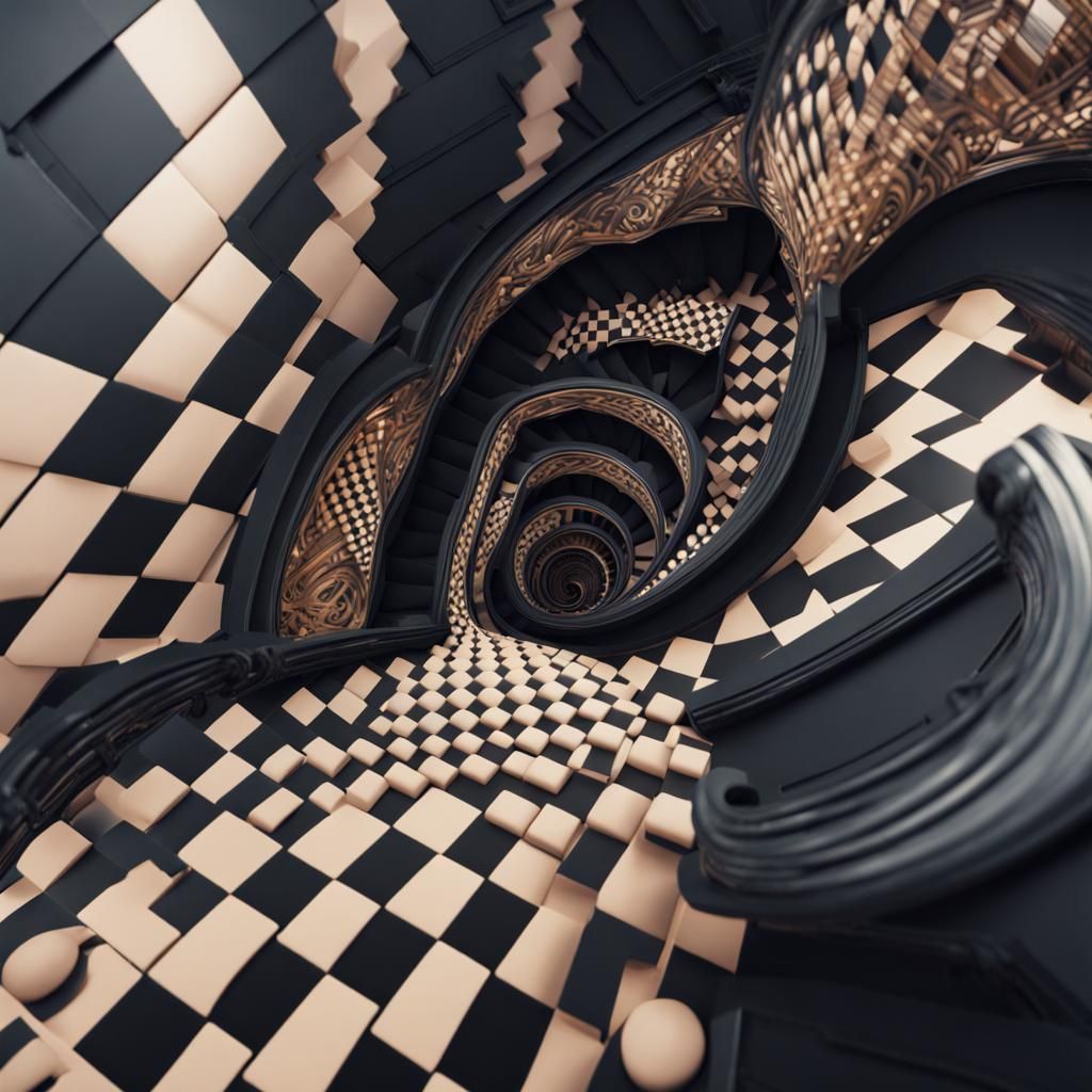 Vertigo-inducing staircase  by @DustyLoft
