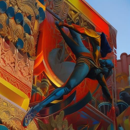acrobat on billboard