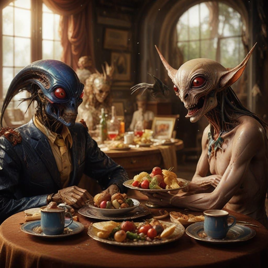 Upscaler - the AI one - at first, refused this file, reacting to the expanses of flesh on display. Then it 'thought about it, (a very long render for this Model) and decided that the bumps on the upper chest were not large enough to be Obscene, and consented to render it.