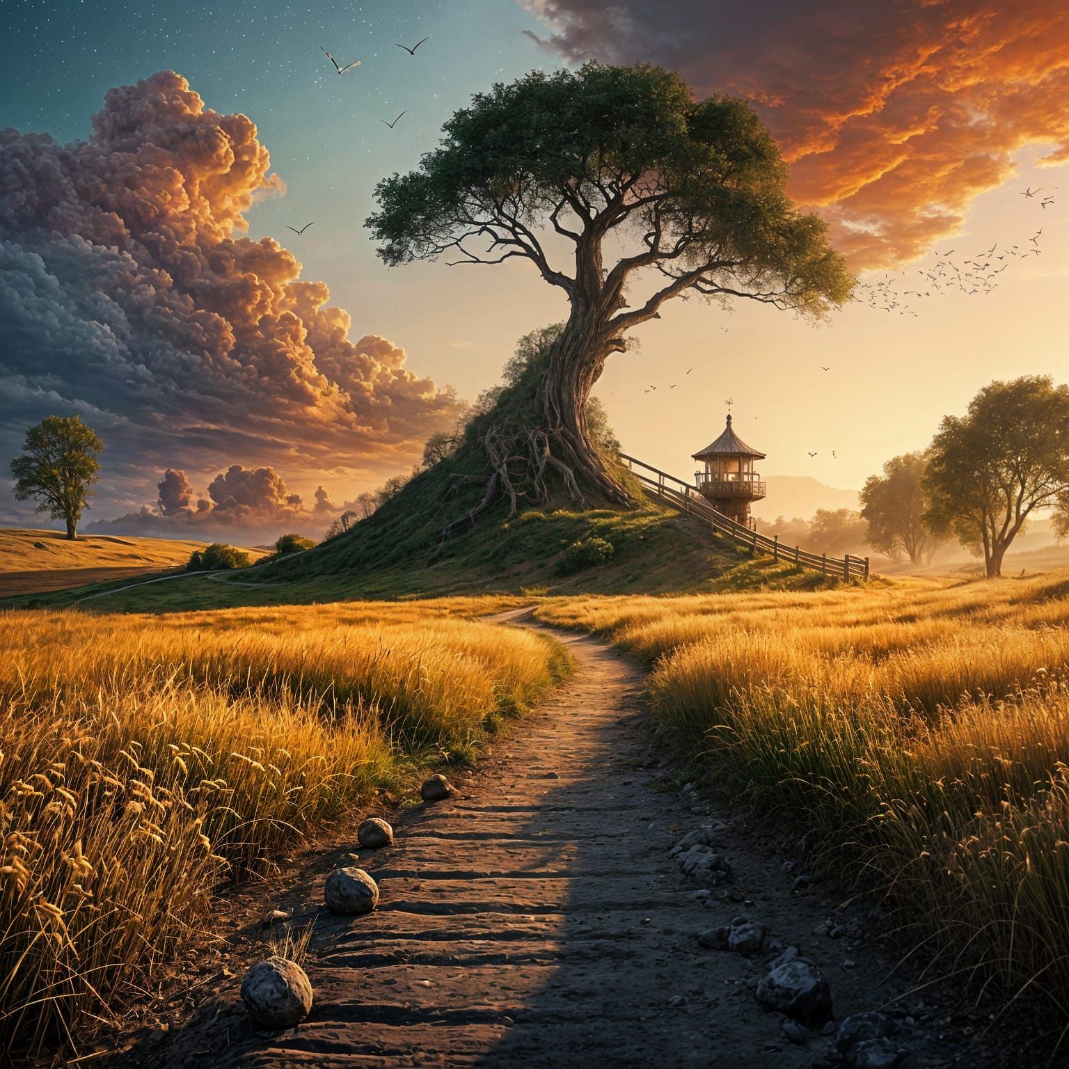 Be a paint -
Bright and fiery.
Decorate the sky with every dawn.
Be a fairy tale -
Sincere, true.
I've ...  by @Schoor