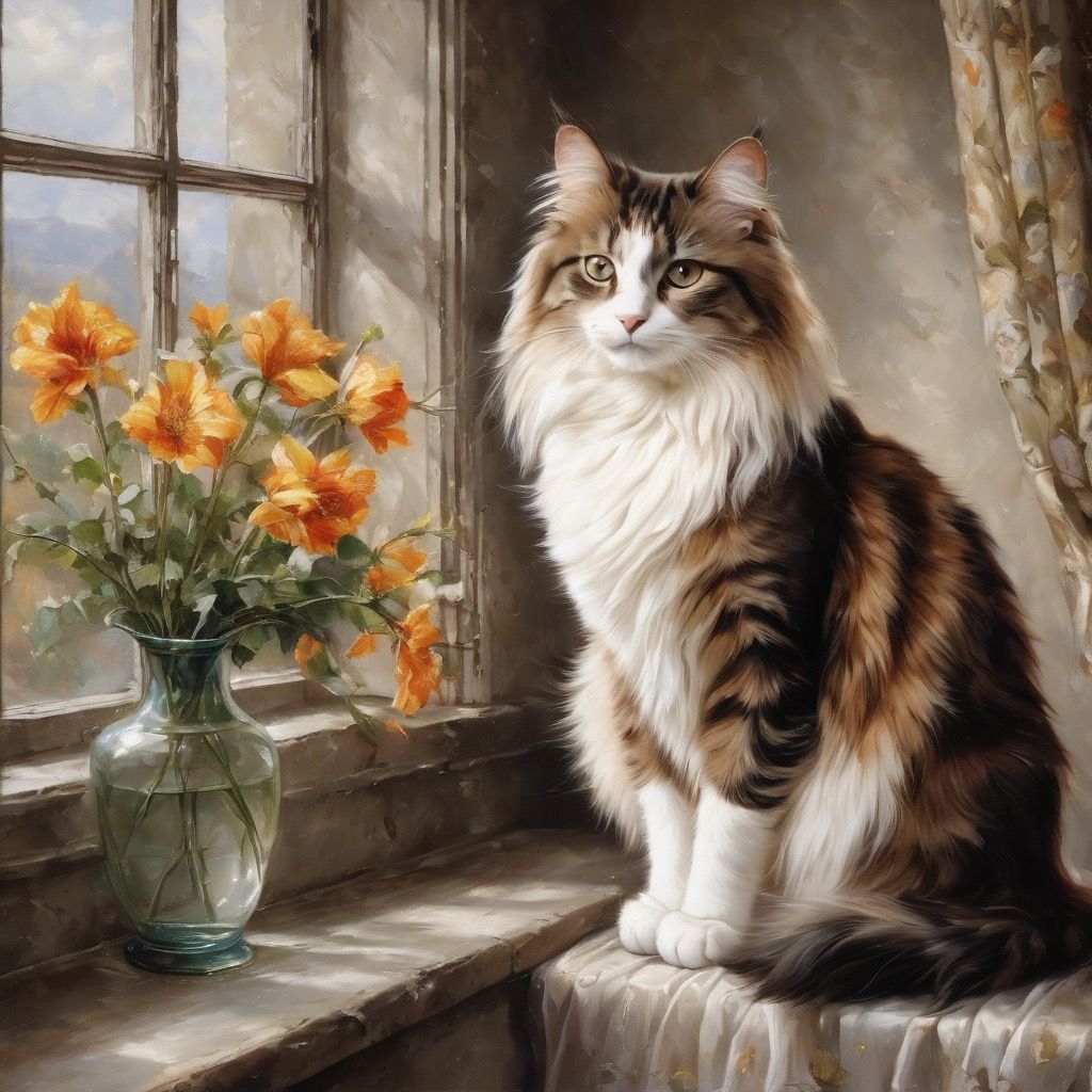 A curious cat gazes out the window, captivated by the world beyond