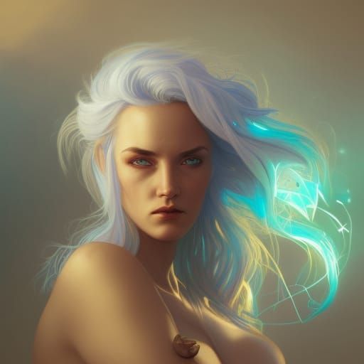 White haired woman