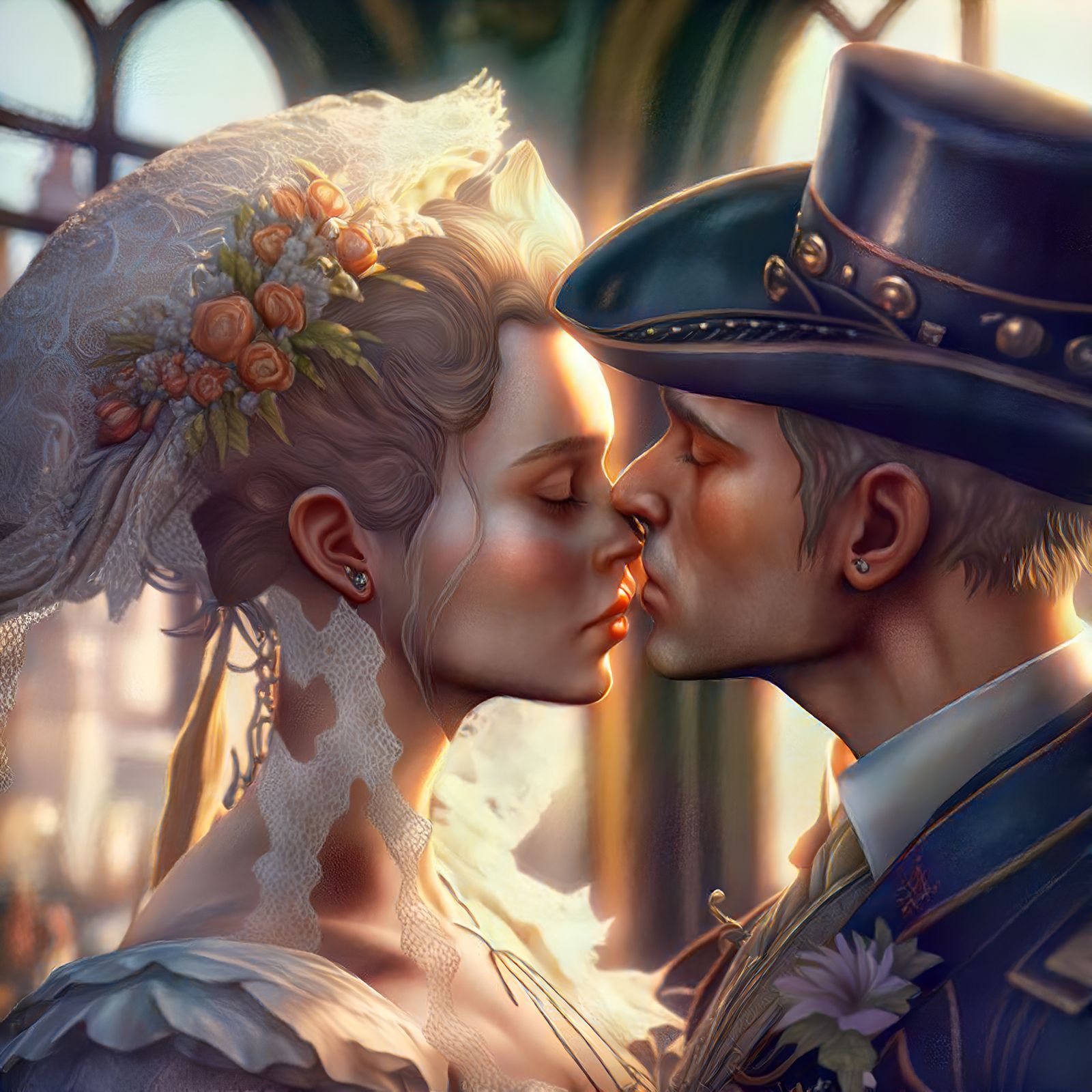 Cowboy Weddin’ (trying out a new Midjourney style)