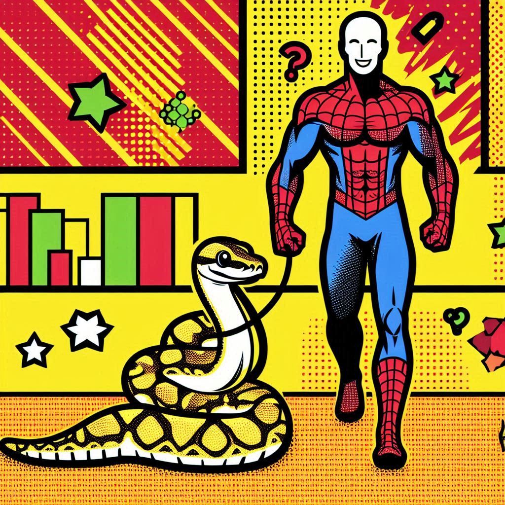 Spiderman and his boa